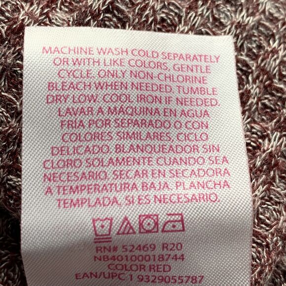 No Boundaries Top Women Small Purple White Button Front V Neck Roll Tab Stretch - Picture 8 of 10